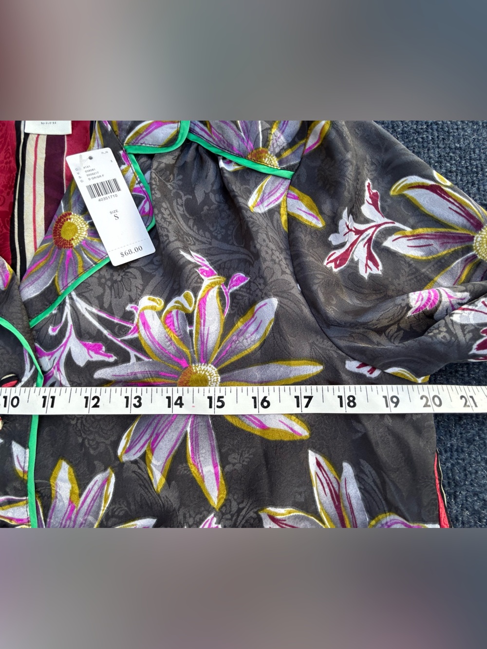 NWT E by Eloise Anthropologie 2 piece Pajama Set Top & Bottom - Picture 7 of 15